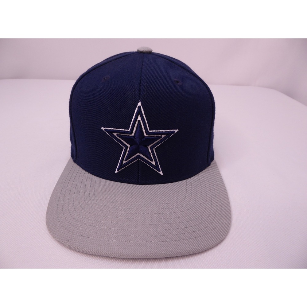 Mitchell & Ness Dallas Cowboys Hat Navy Blue Grey Snapback NFL Star Cap